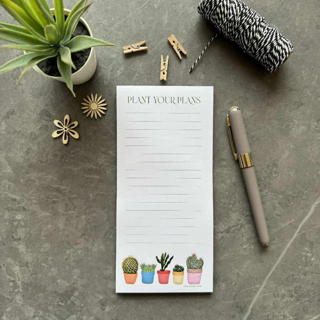 List Pad with Plant Pot Design