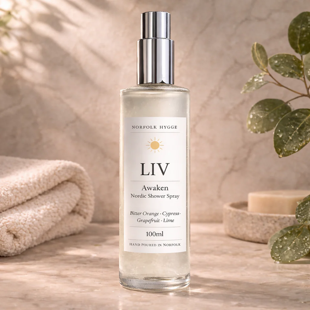 LIV — Awaken Nordic Shower Spray | Bitter Orange, Cypress, Grapefruit, Lime