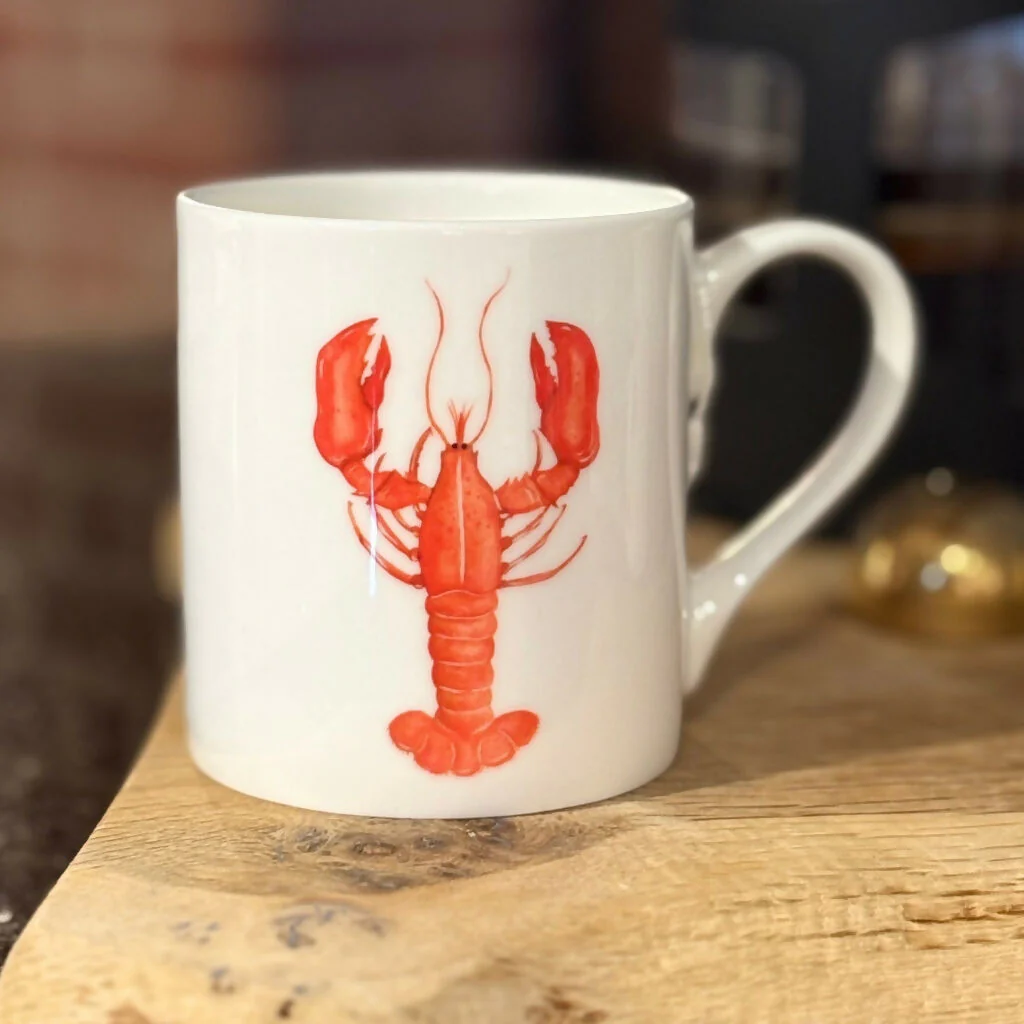 Lobster Bone China Mug - Coastal Collection - Image 2