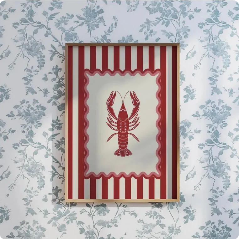 Lobster Wall Art Coastal Print - Image 2