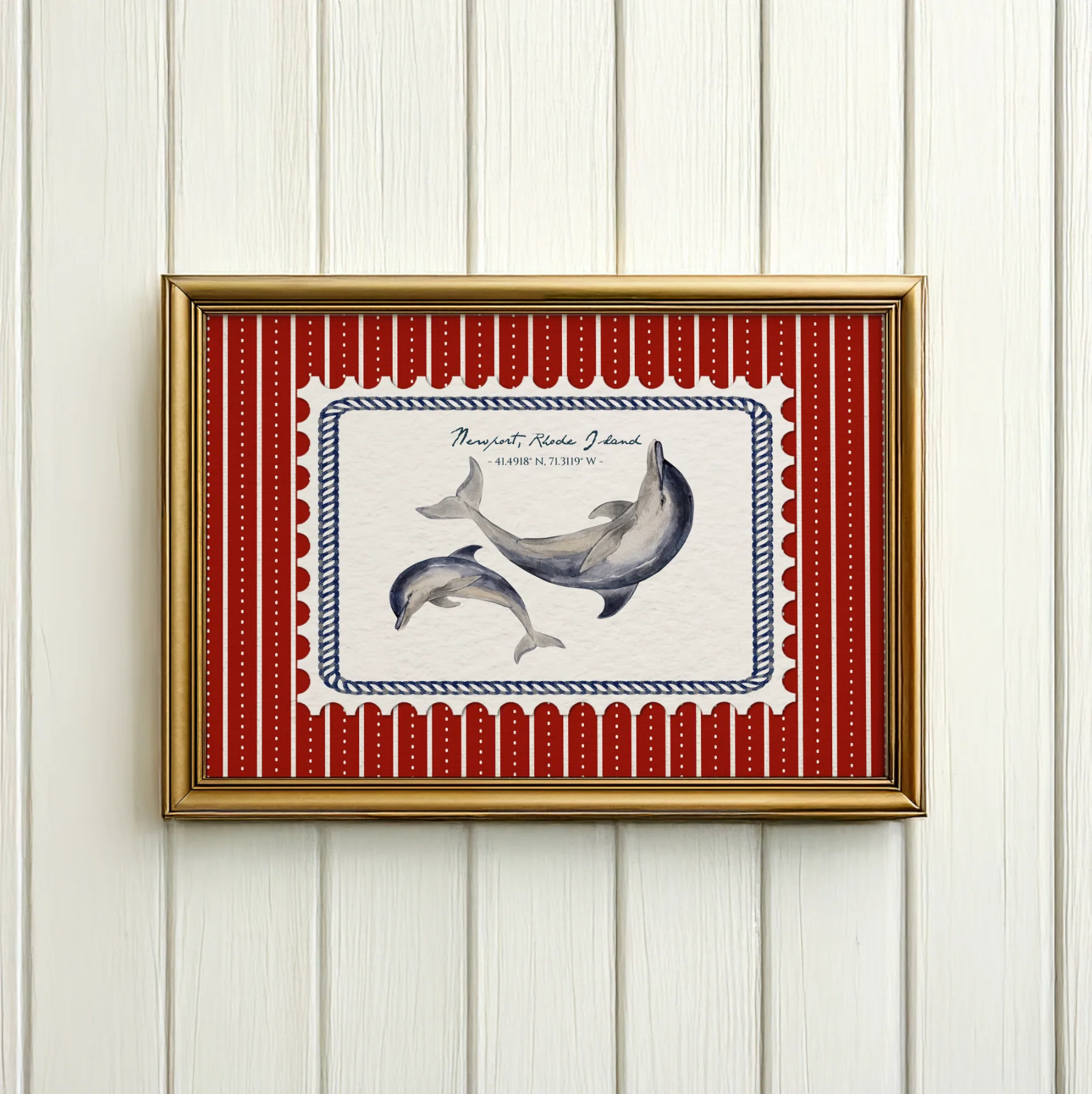 Lobster, Whale & Dolphin Set of 3, Nantucket East Coast Artwork - Image 4