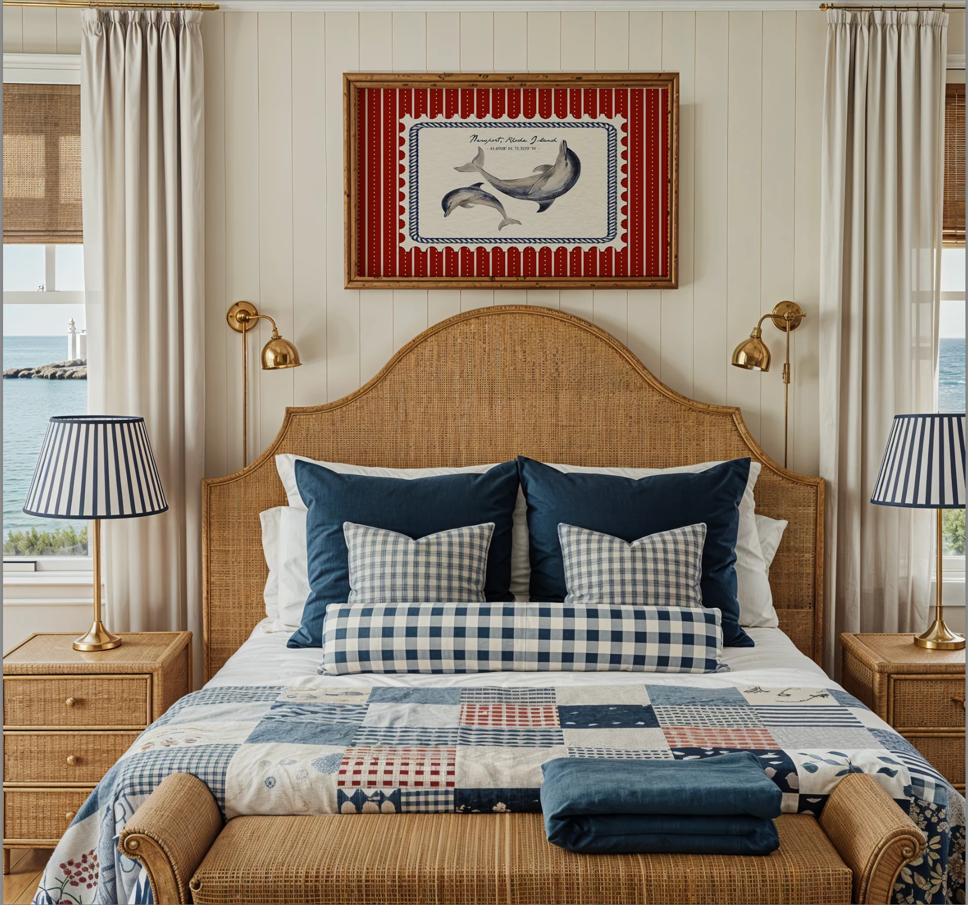 Lobster, Whale & Dolphin Set of 3, Nantucket East Coast Artwork - Image 6