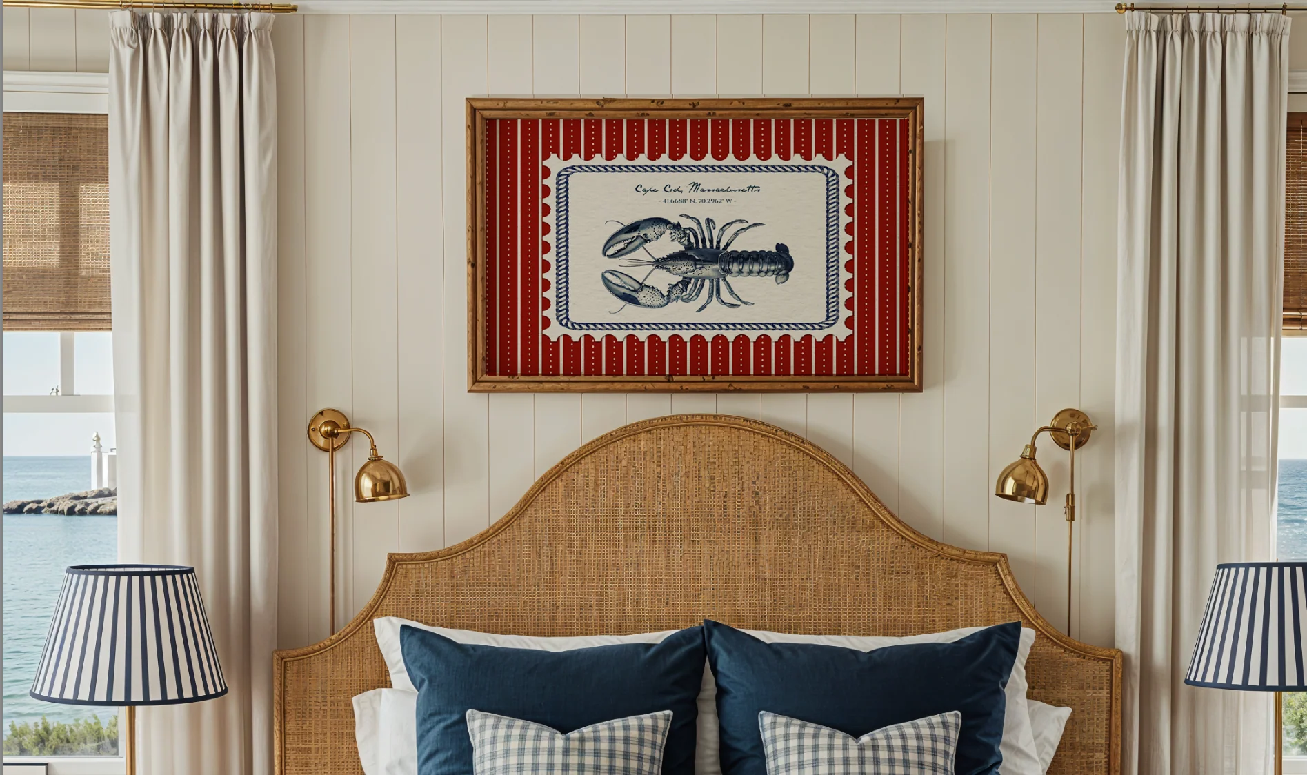 Lobster, Whale & Dolphin Set of 3, Nantucket East Coast Artwork - Image 9