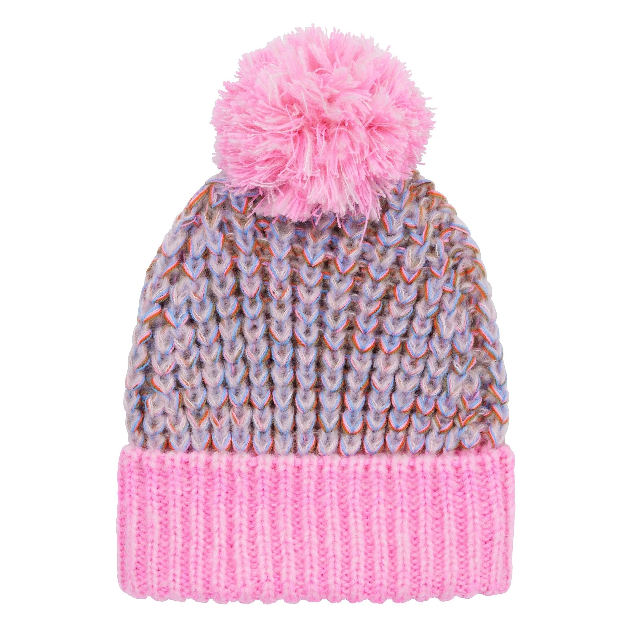 Lolly Hat Twist Bobble Pink Beanie - Image 2