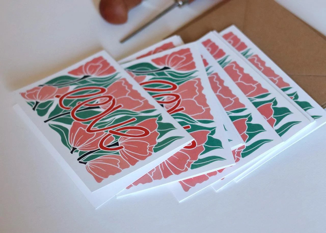 Love Amongst the Flowers Notecards - Set of 8 | Note Cards & Envelopes - Image 2
