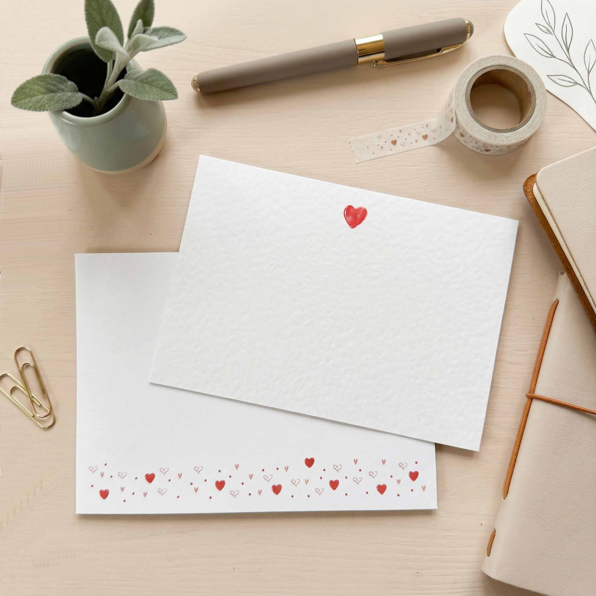 Love Heart Note Cards