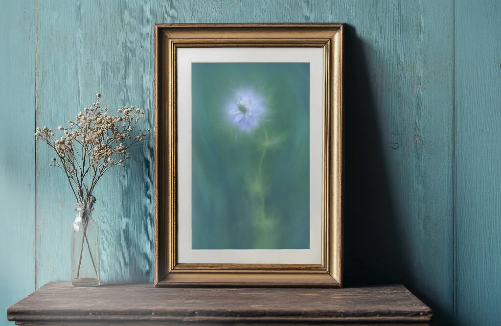 Flower Art Print for Home Interiors 'Love-In-A-Mist'