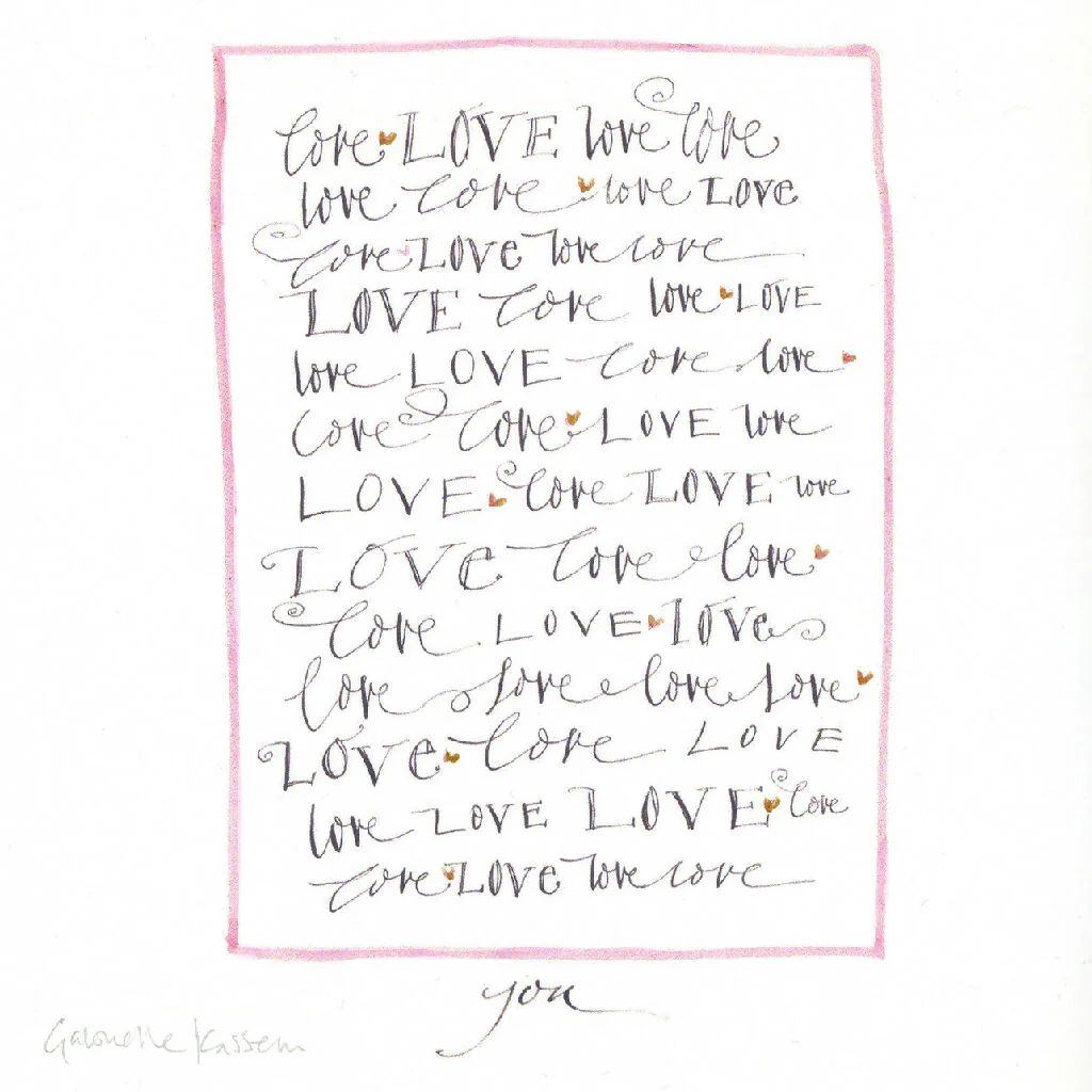'Love, Love, Love... You' Hand Finished Art Print - Image 3
