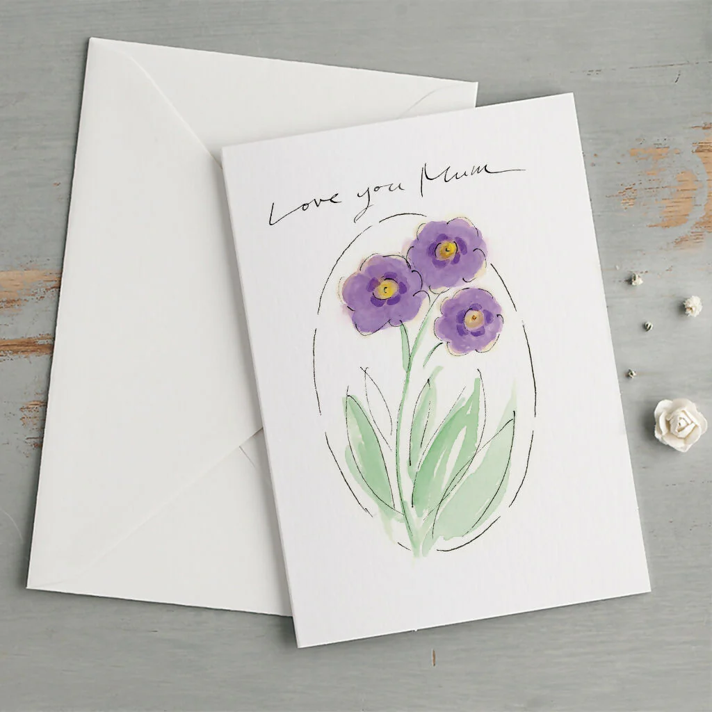 'Love You Mum' Auricula Mother's Day Card