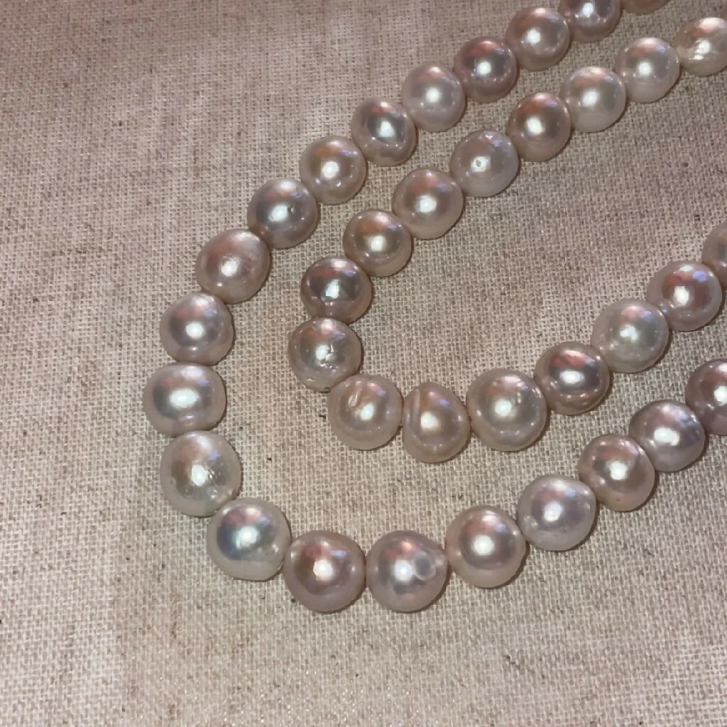 Lustrous Freshwater Pearls Sterling Silver beaded necklace - Image 3