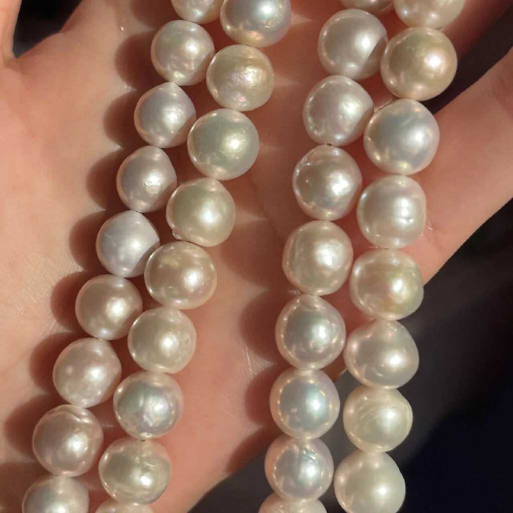 Lustrous Freshwater Pearls Sterling Silver beaded necklace - Image 6