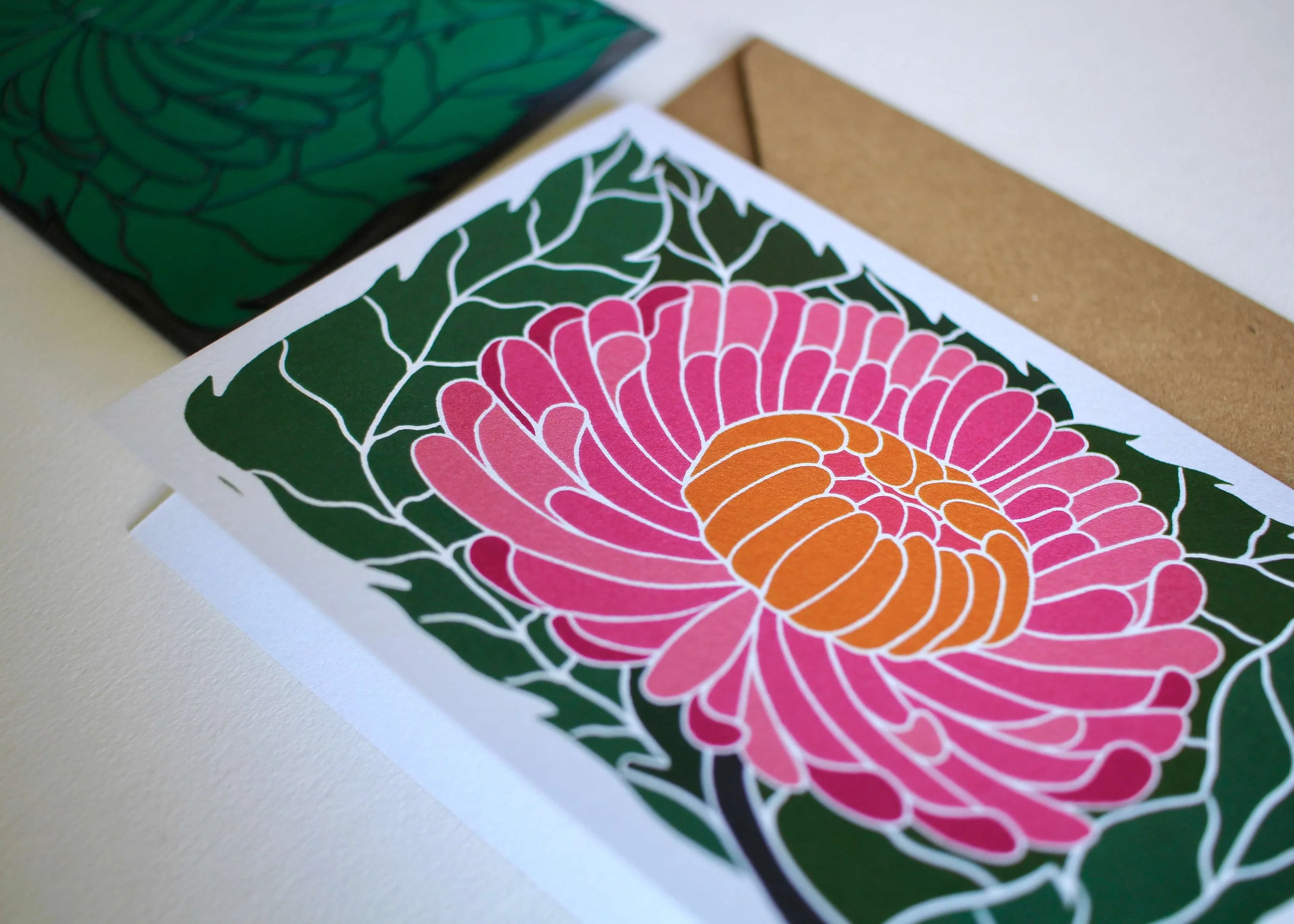 Luxury Chrysanthemum Flower Card | Single Card & Envelope - Image 4