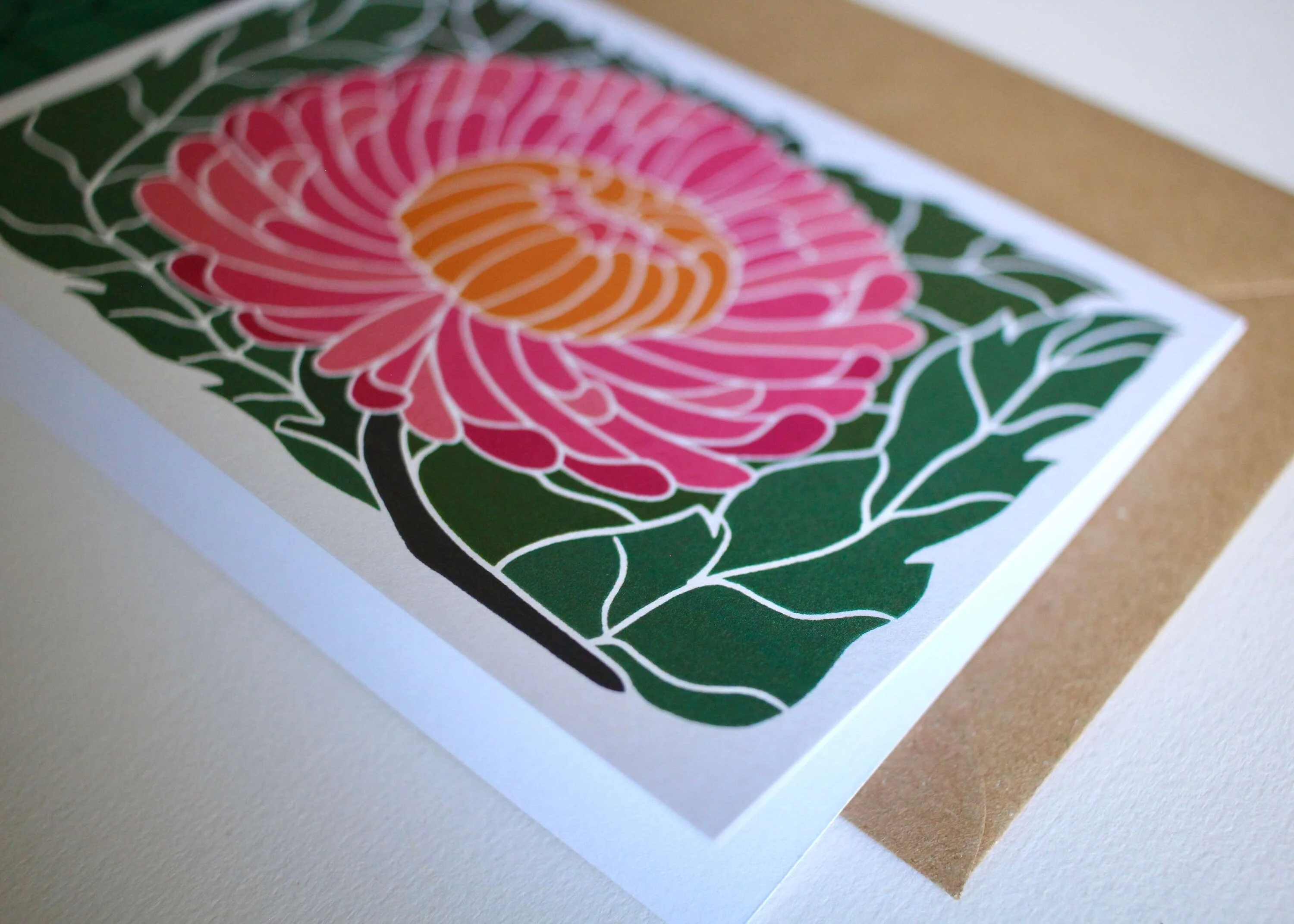 Luxury Chrysanthemum Flower Card | Single Card & Envelope - Image 5