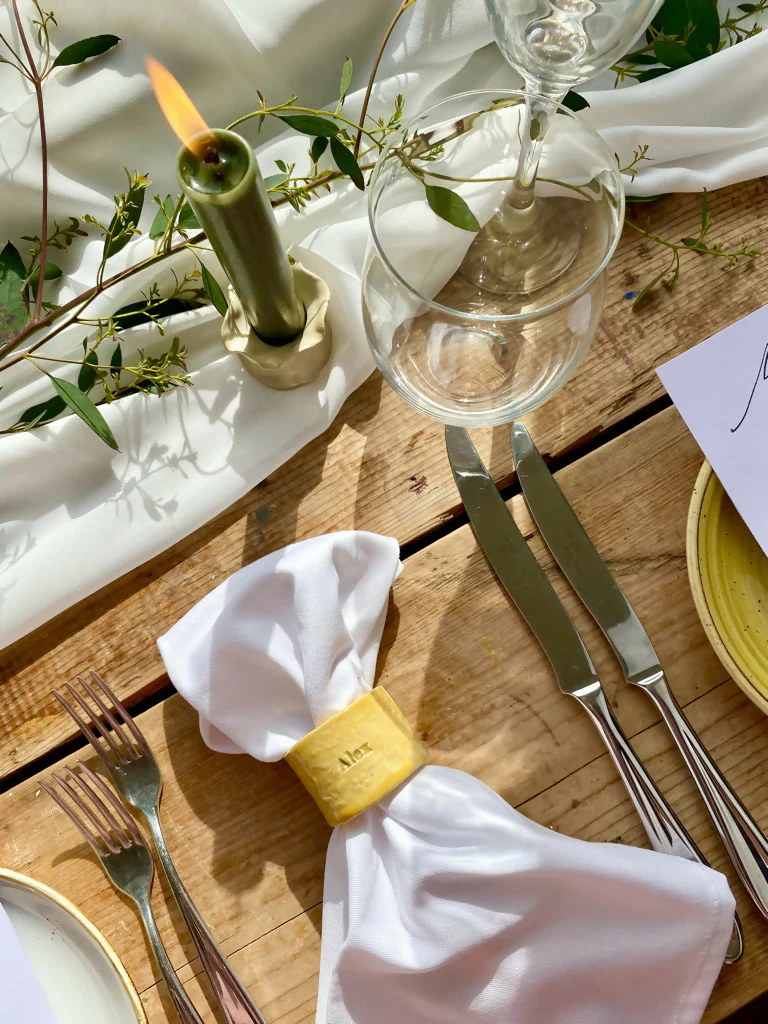 Luxury Personalised Ceramic Napkin Rings – Wedding Favours & Place Settings - Image 12