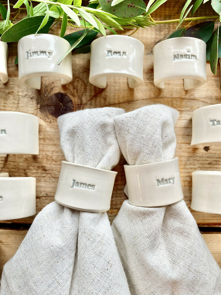 Luxury Personalised Ceramic Napkin Rings – Wedding Favours & Place Settings - Image 13