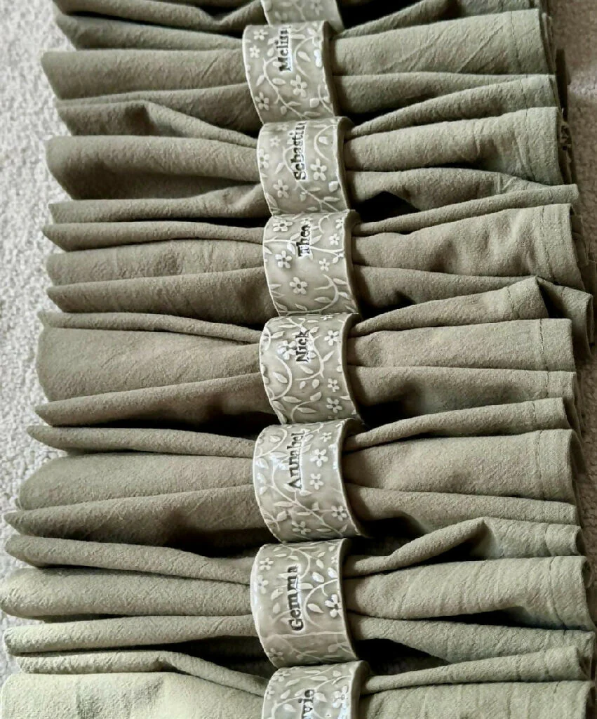 Luxury Personalised Ceramic Napkin Rings – Wedding Favours & Place Settings - Image 5