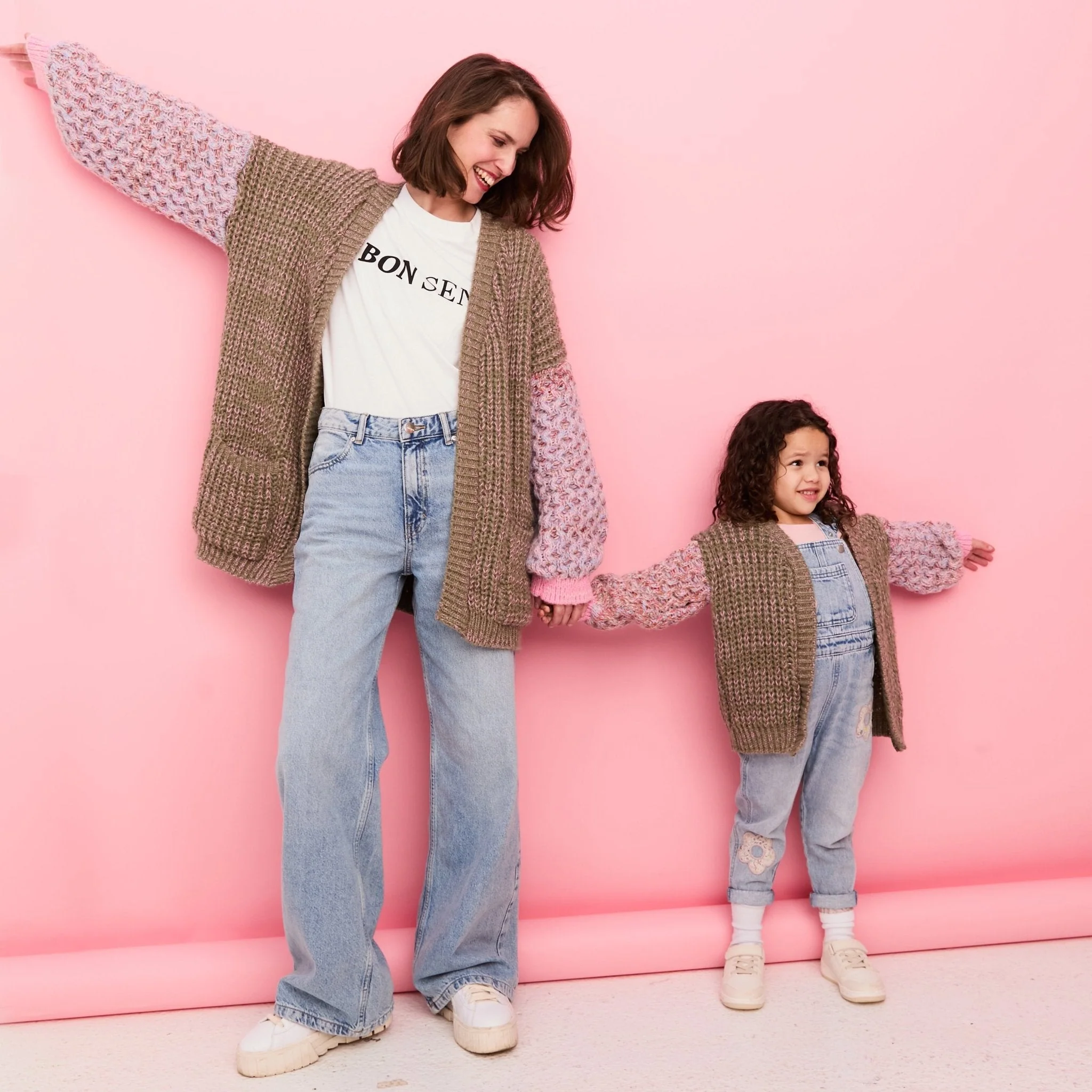 Madison Mini Me Oversized Balloon Sleeve Kids Cardigan - Image 10