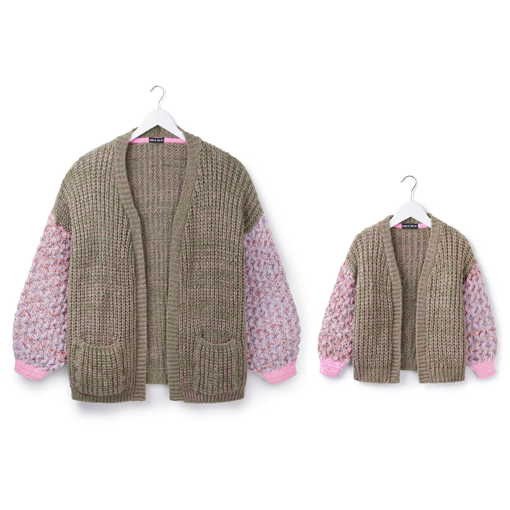 Madison Mini Me Oversized Balloon Sleeve Kids Cardigan - Image 12