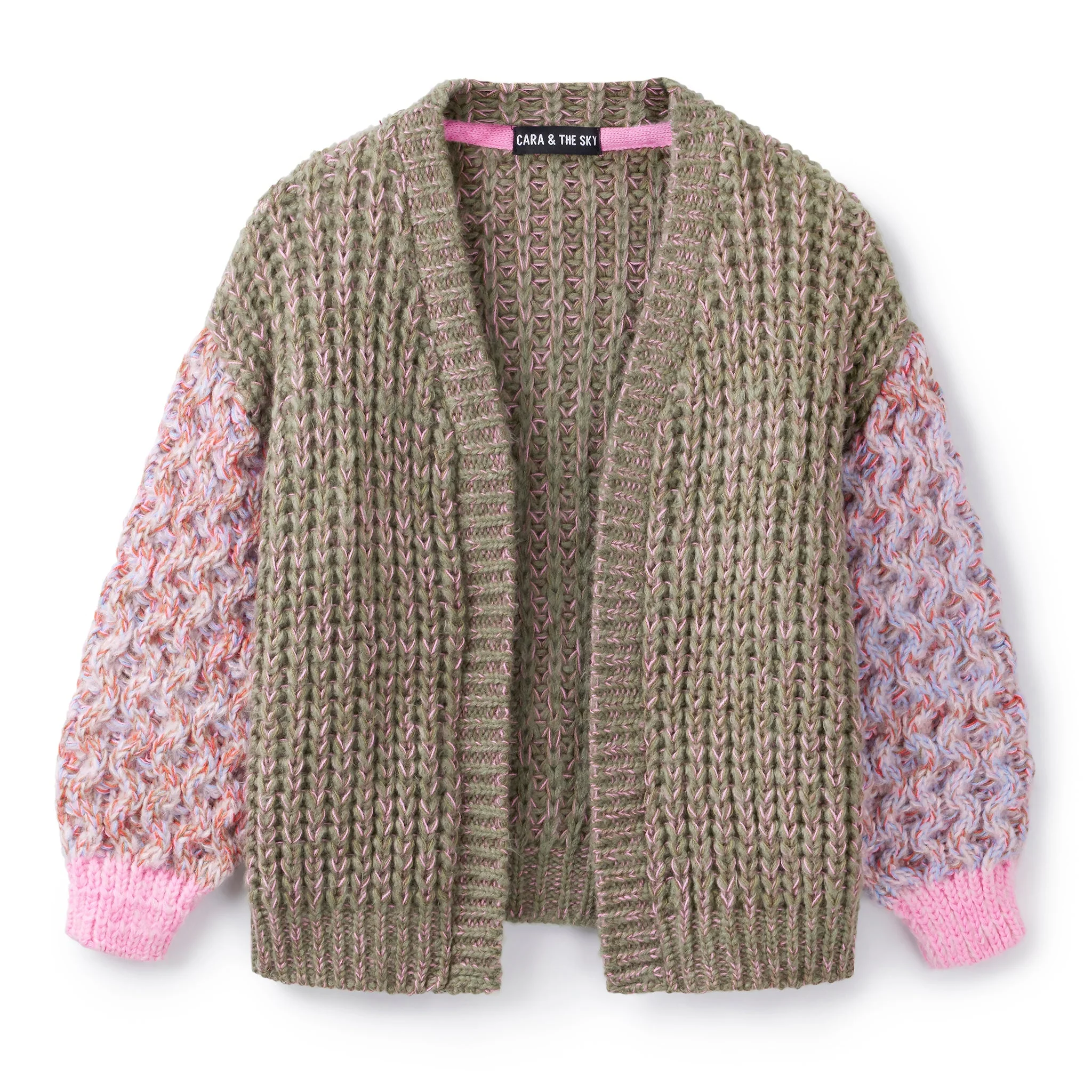 Madison Mini Me Oversized Balloon Sleeve Kids Cardigan - Image 2