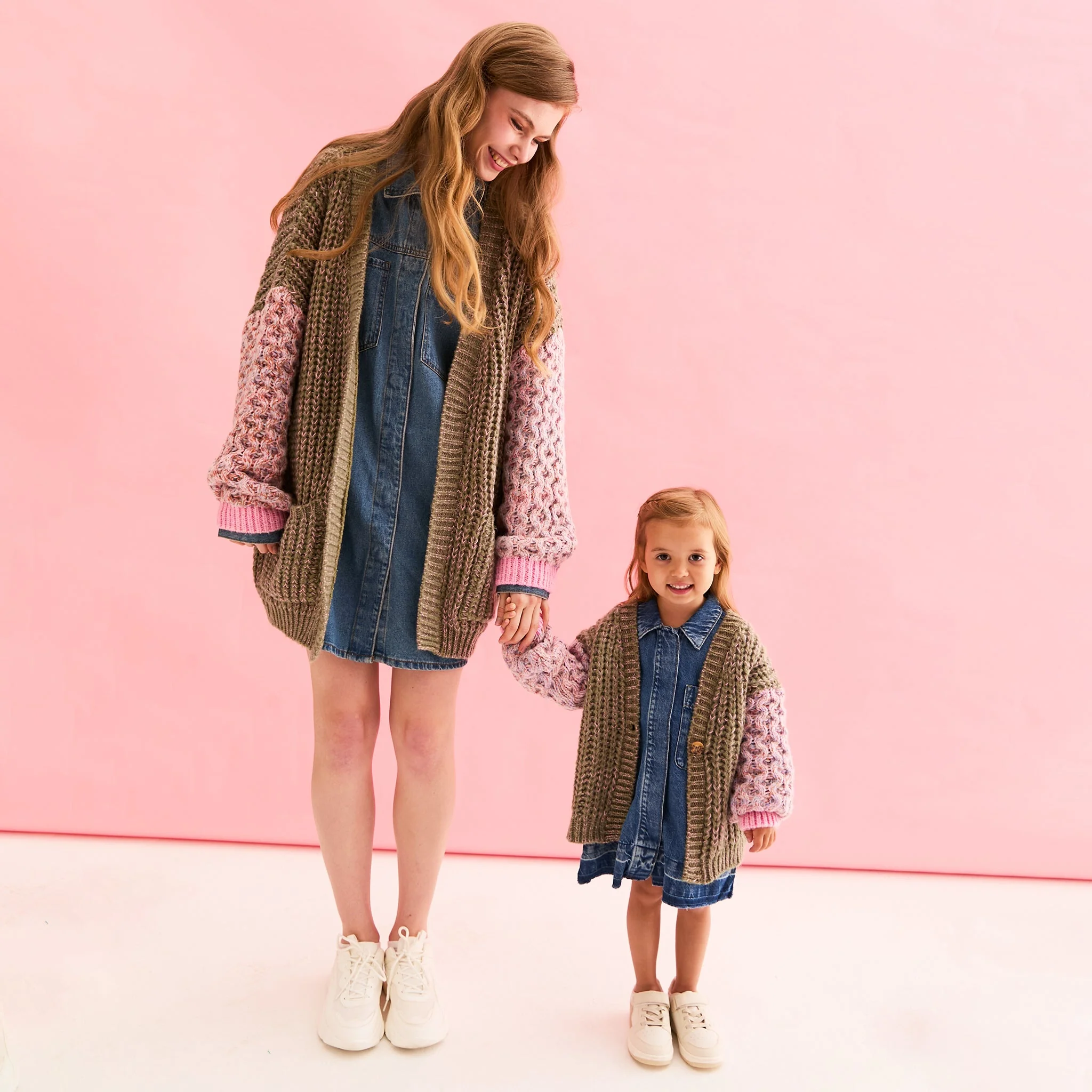 Madison Mini Me Oversized Balloon Sleeve Kids Cardigan - Image 7