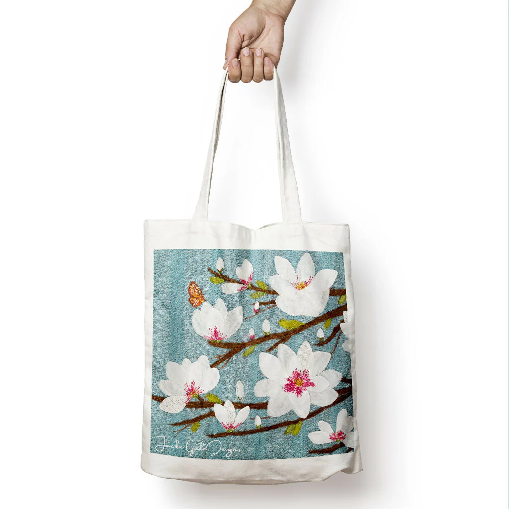 Magnolia Sky Canvas Tote Bag - Image 2