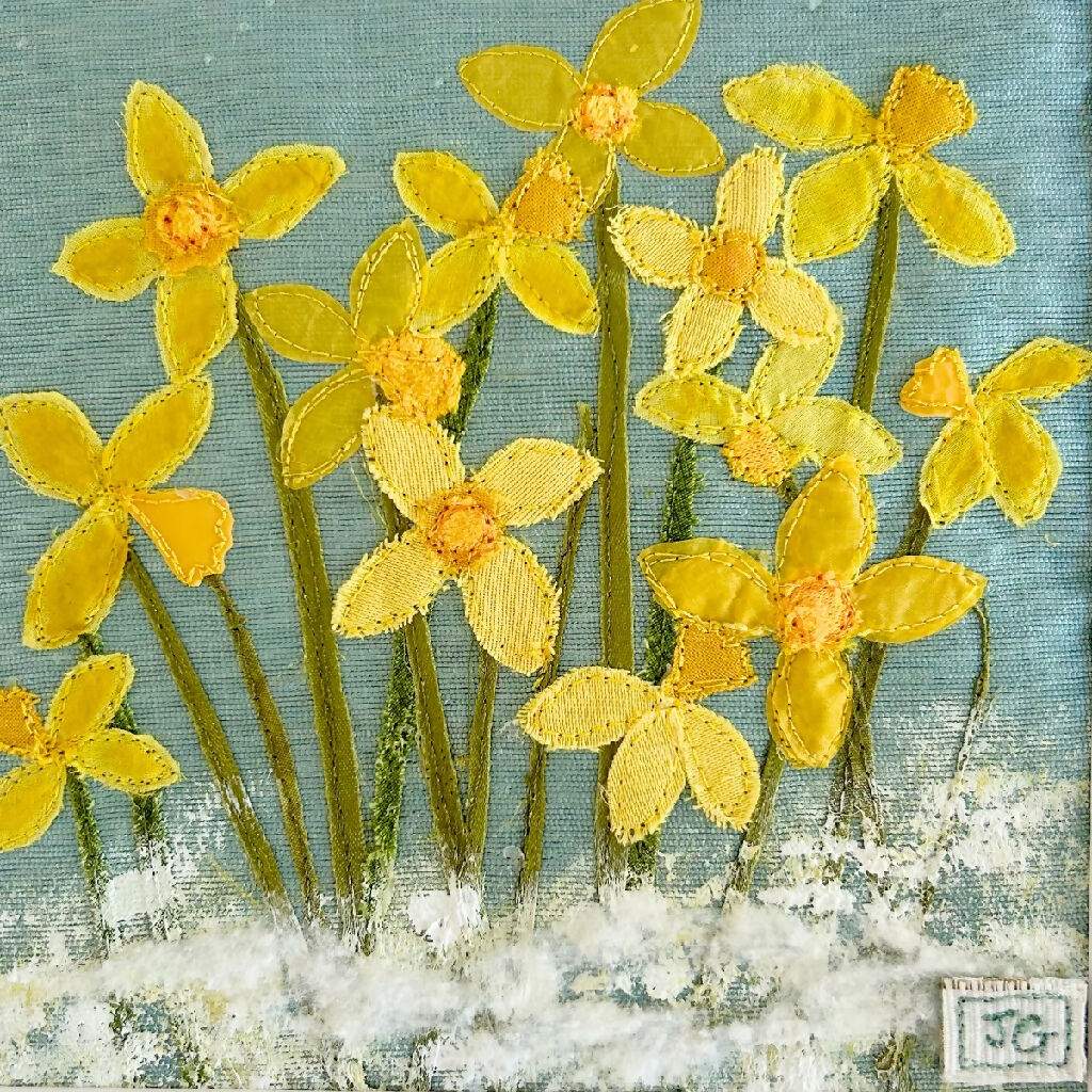 Frosty Daffs - Fine Art Mounted Print - Image 2