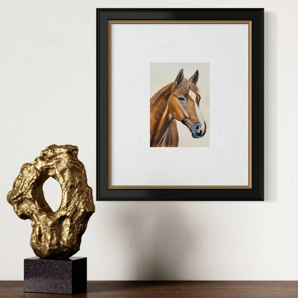 "Majestic Reign" A4 Horse Print - Country Collection - Image 2