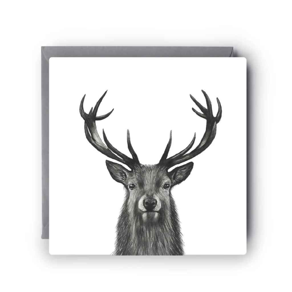 Majesty of the Wild: Elegant Stag Greeting Card
