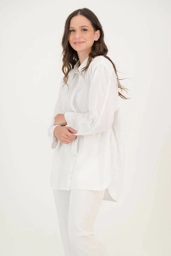 Majorca Cotton Boyfriend Shirt - Image 3