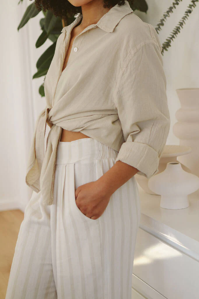 Majorca Cotton Boyfriend Shirt - Image 5