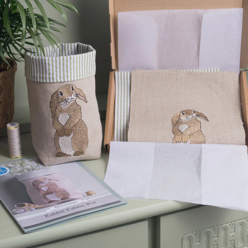 Make Your Own Rabbit Fabric Pot Sewing Kit - Image 2