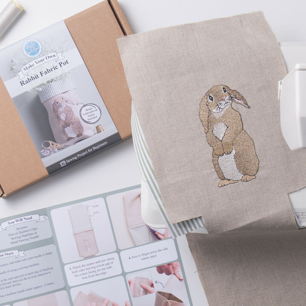 Make Your Own Rabbit Fabric Pot Sewing Kit - Image 3