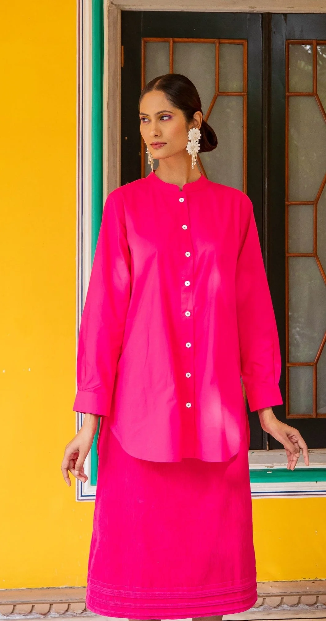 Malabar Oversized Shirt - Pink - Image 3