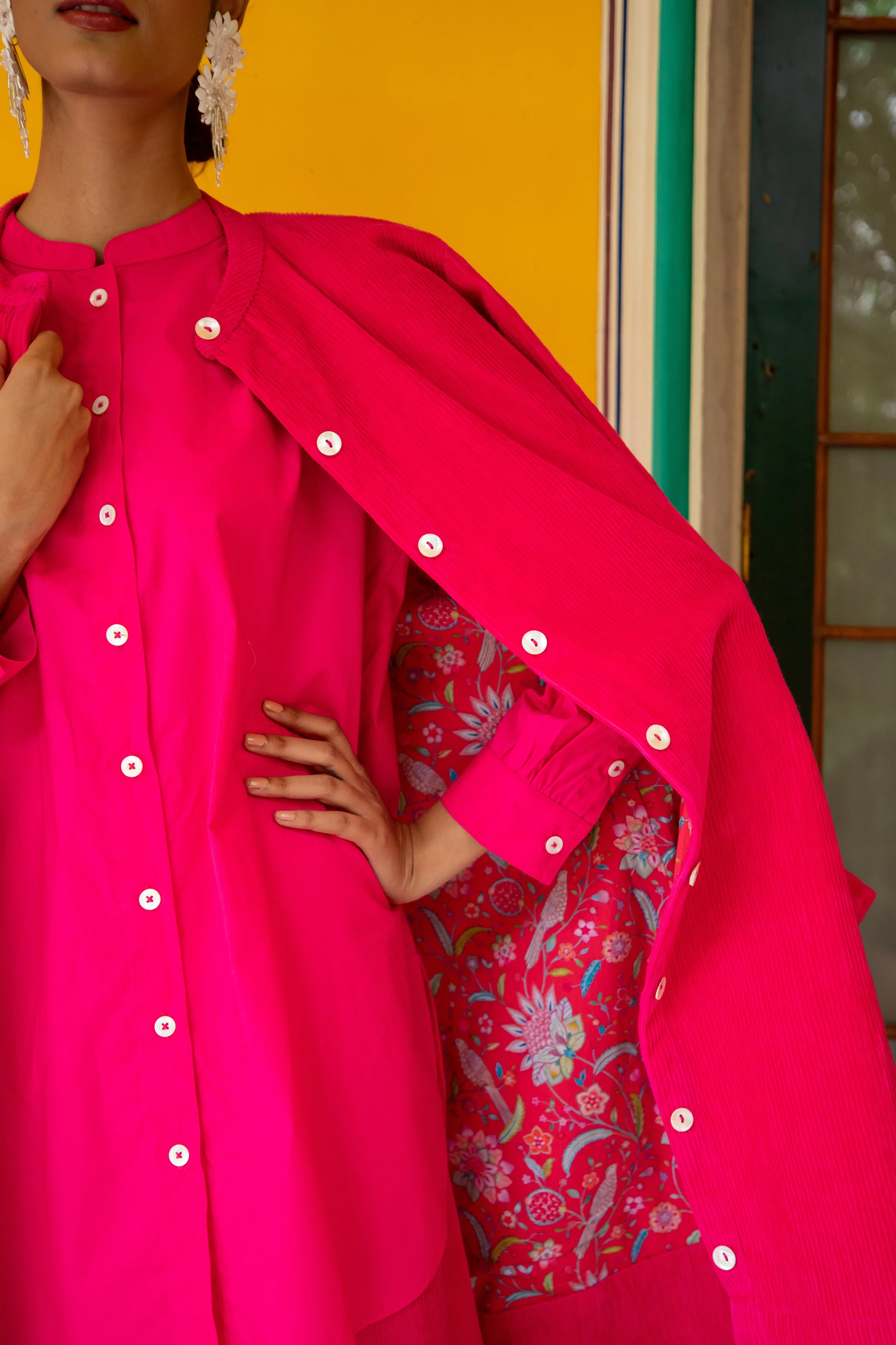 Malabar Oversized Shirt - Pink - Image 4