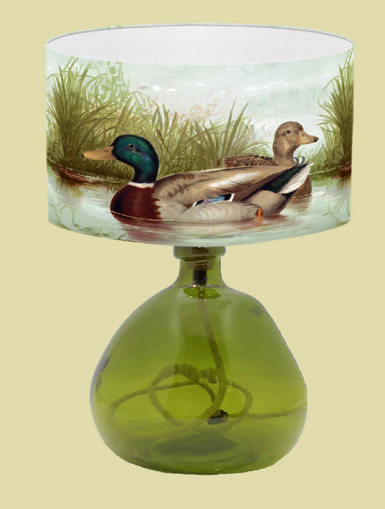 Mallard Duck River Illustration Lampshade - Image 3