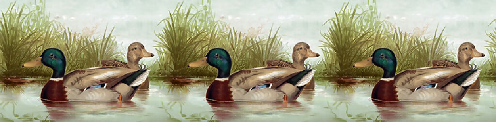 Mallard Duck River Illustration Lampshade - Image 4