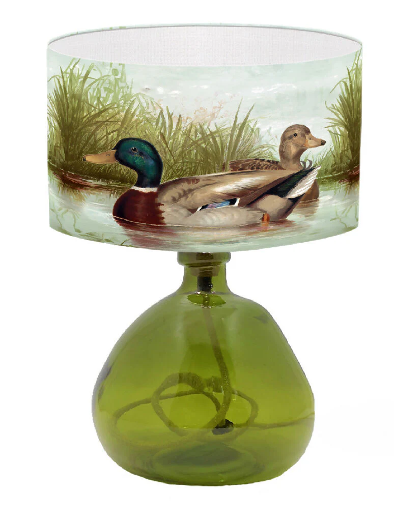 Mallard Duck River Illustration Lampshade - Image 7