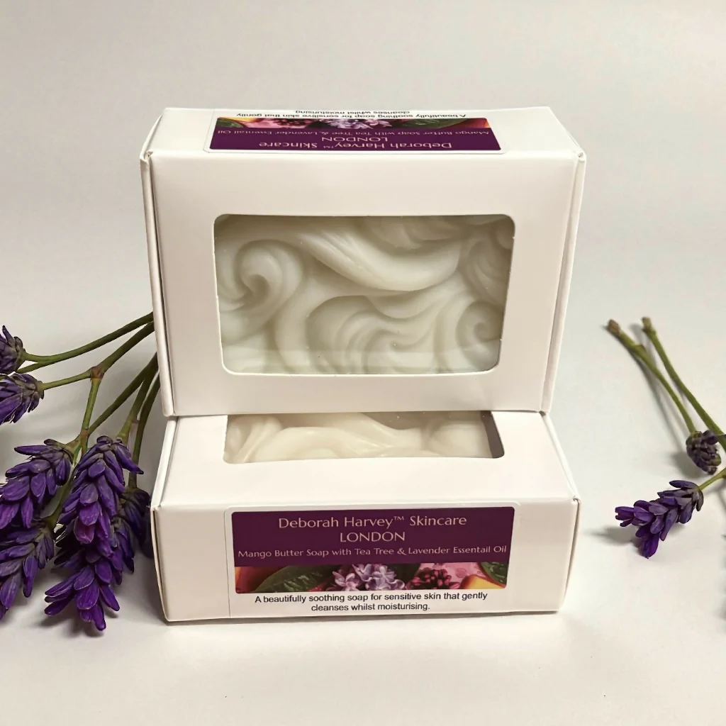 Mango Butter SOAP WITH TEA TREE & LAVENDER ESSENTIAL OIL - Image 2