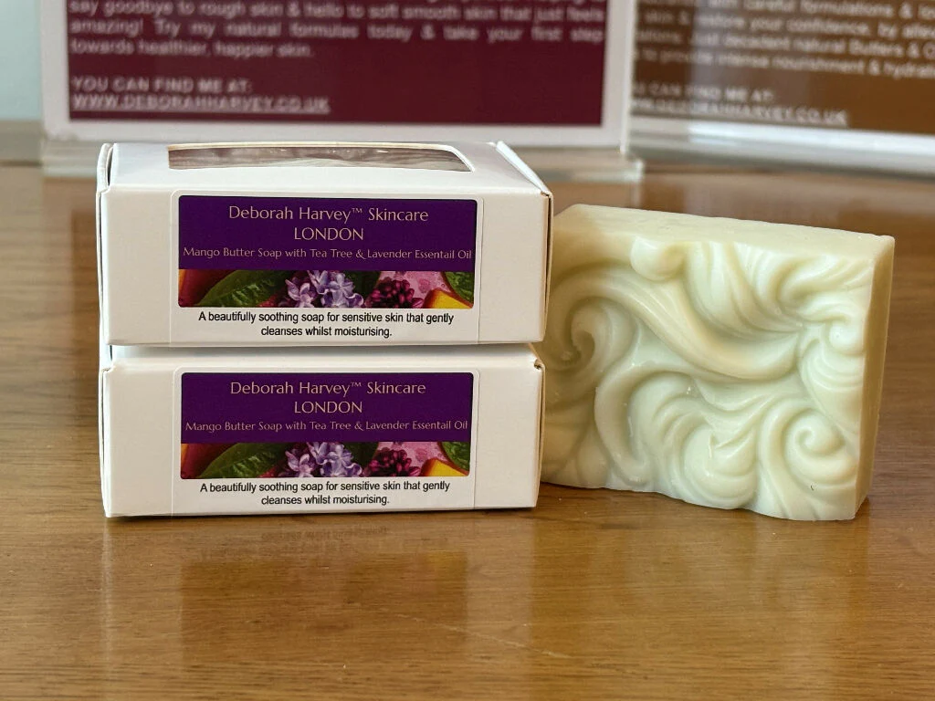 Mango Butter SOAP WITH TEA TREE & LAVENDER ESSENTIAL OIL - Image 3