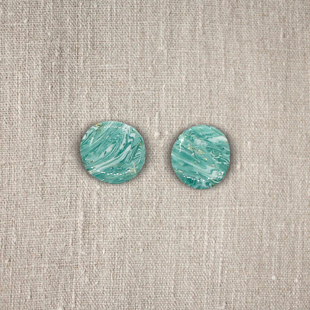 Marble Verde | Classic | Stud Earrings