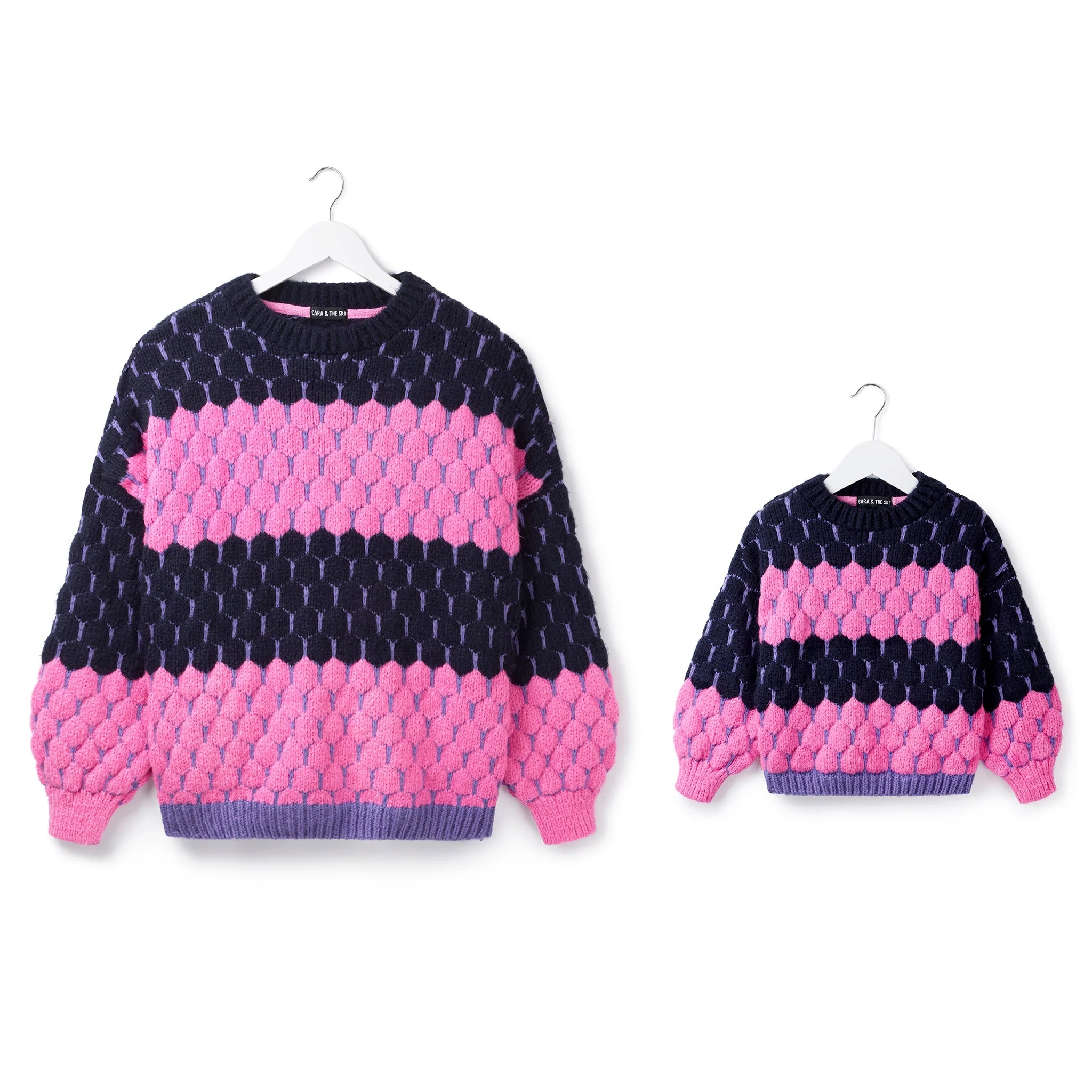Marissa Mini Me Bubble Stitch Stripe Kids Jumper - Image 15