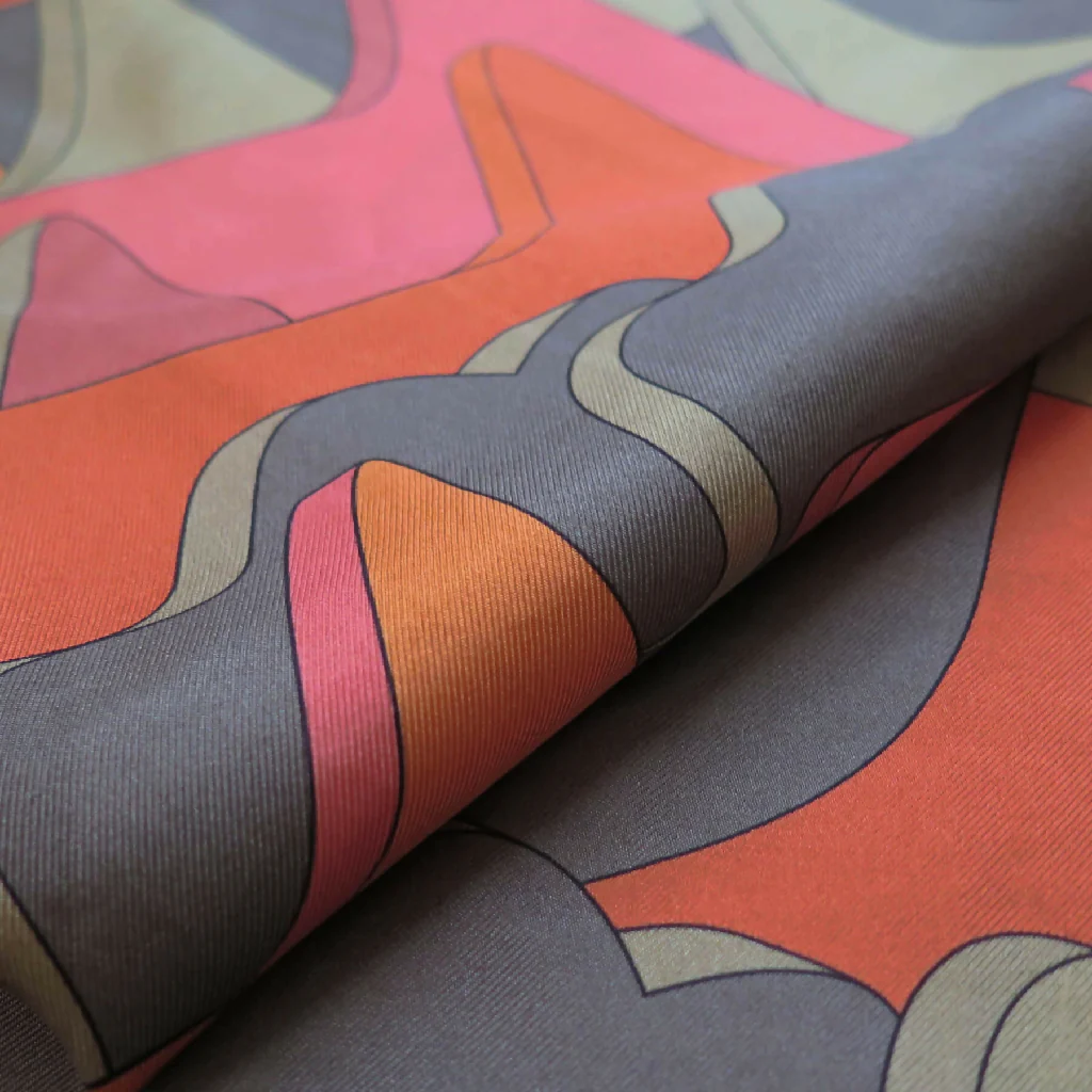 Hand Rolled Silk Scarf | Pure Silk Twill | Mars Dusk - Image 3