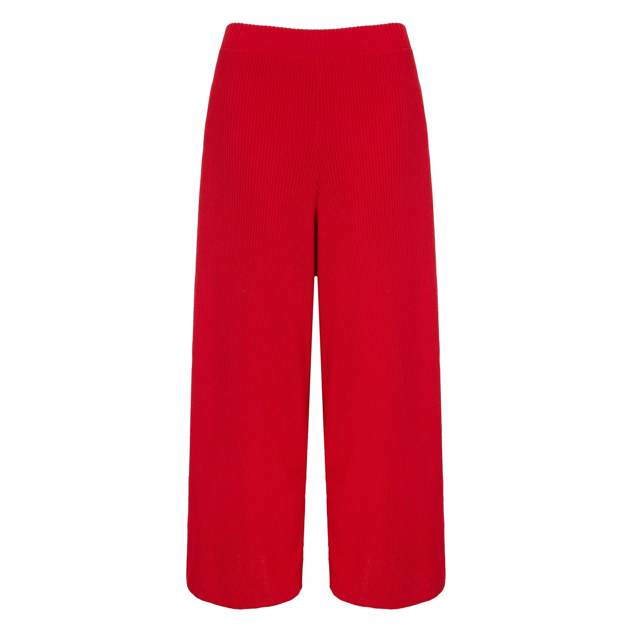 Martha Wide Leg Knitted Trousers Co-Ord - Red - Image 3