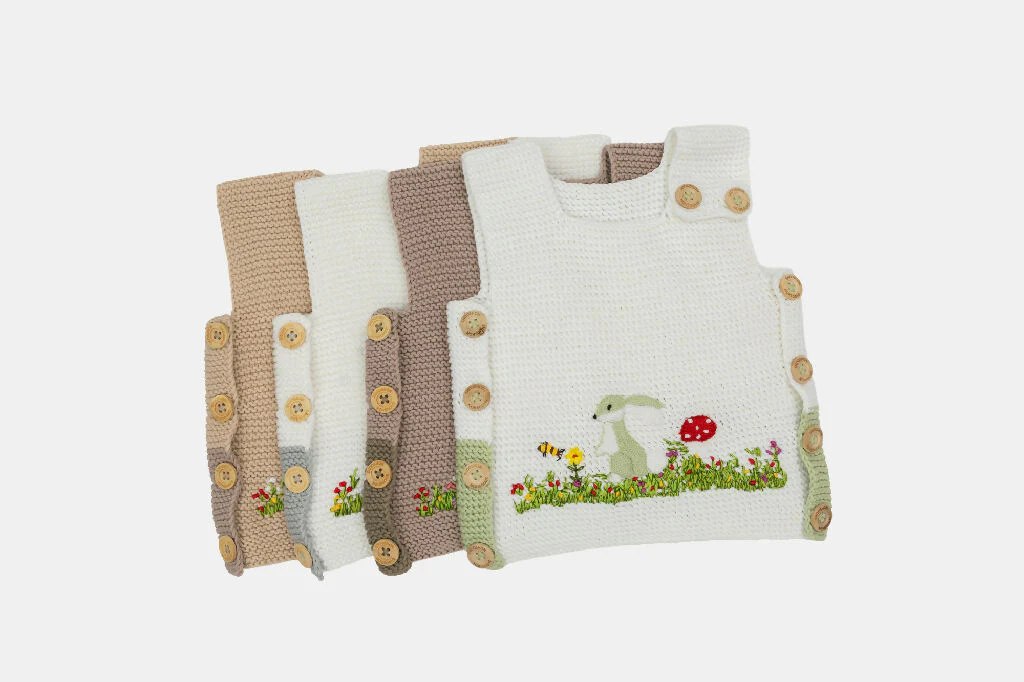 Meadow Bunny Organic Cotton Vest – Evergrow Adjustable Fit - Image 5