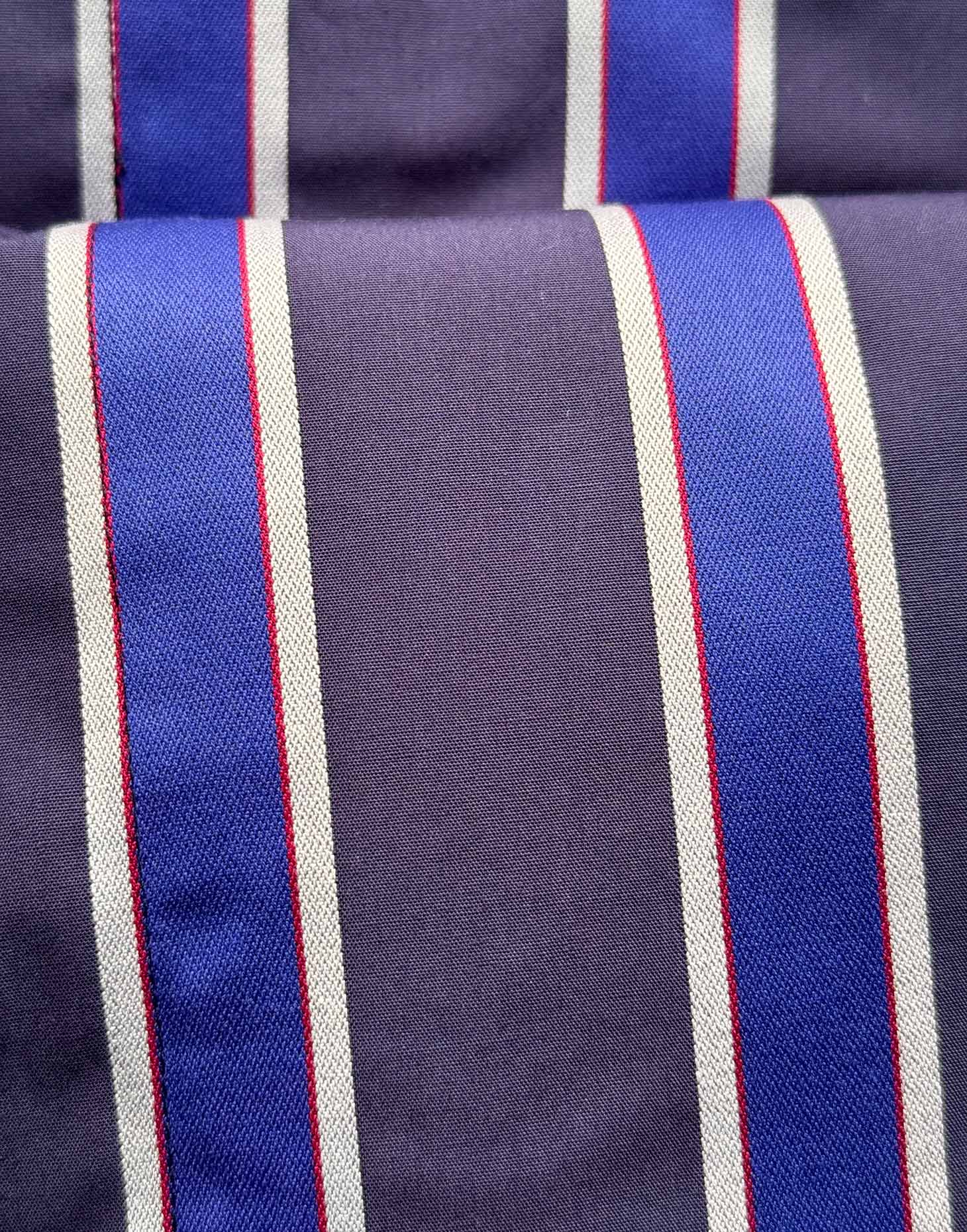 Men's Cotton Pyjama Set – Royal Regimental Satin Stripe - Image 5