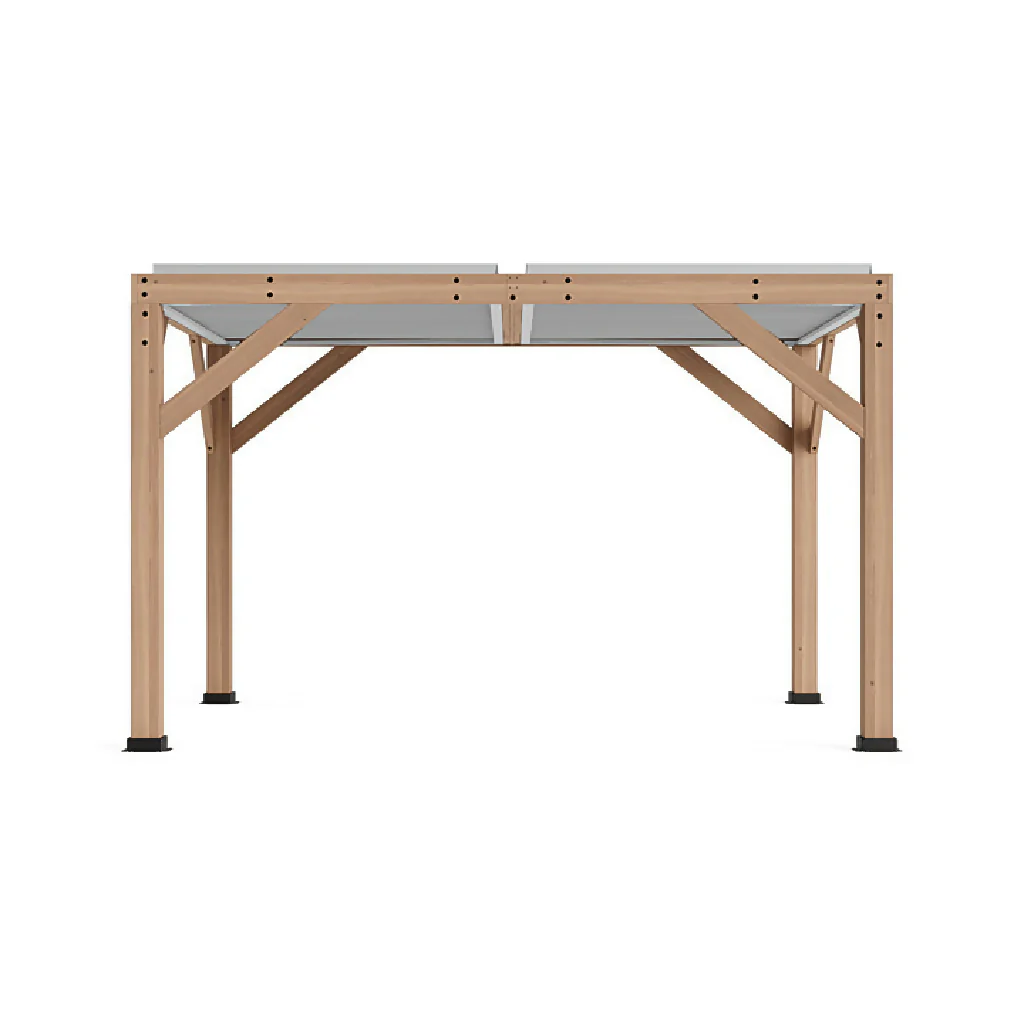 Meridian 13 x 11 (4m x 3.4m) Wood Pergola With Louvered Roof - Image 7
