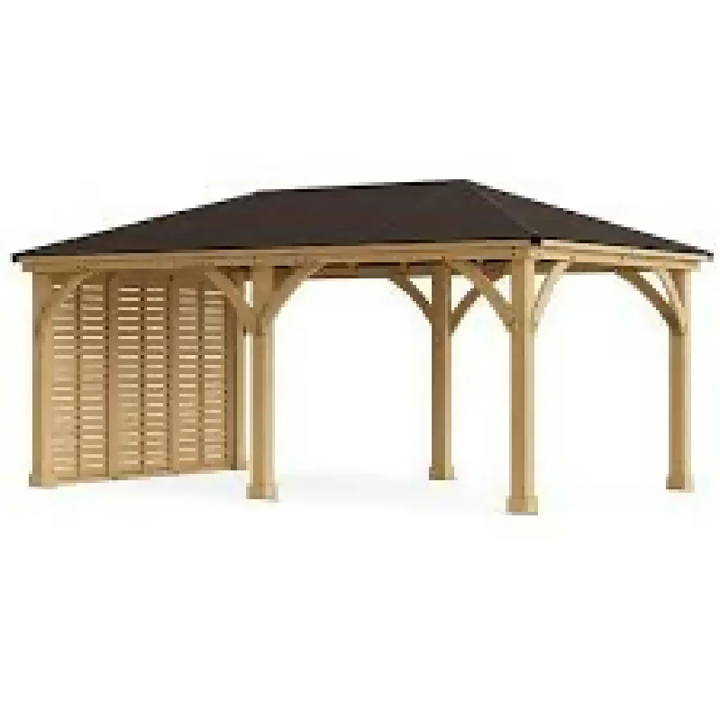 Meridian Gazebo 10ft x 10ft (3m x 3m) with Single Privacy Wall - Image 5
