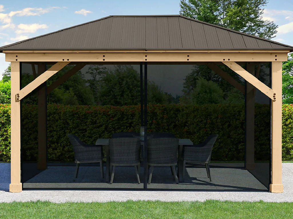 Meridian Gazebo 10ft x 10ft (3x3m) with Mosquito Mesh Kit - Image 3