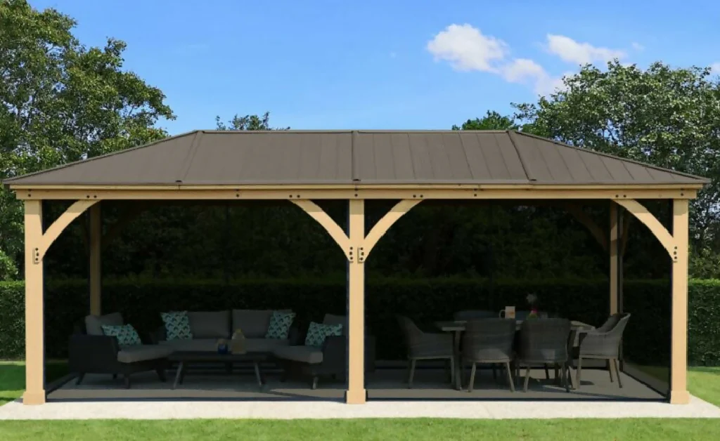 Meridian Gazebo 10ft x 10ft (3x3m) with Mosquito Mesh Kit - Image 4