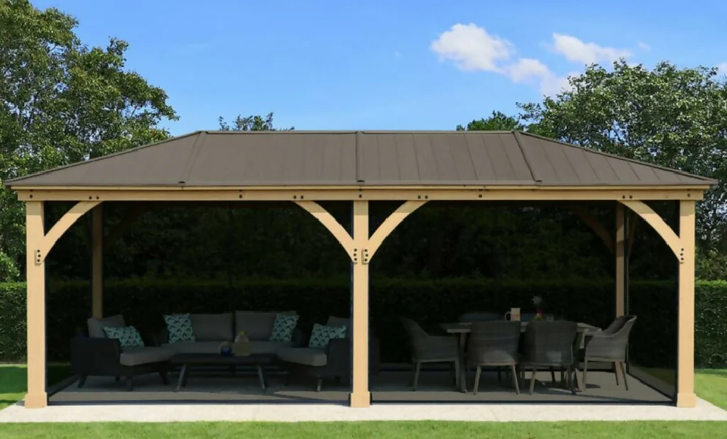 Meridian Gazebo 10ft x 10ft (3x3m) with Mosquito Mesh Kit - Image 5